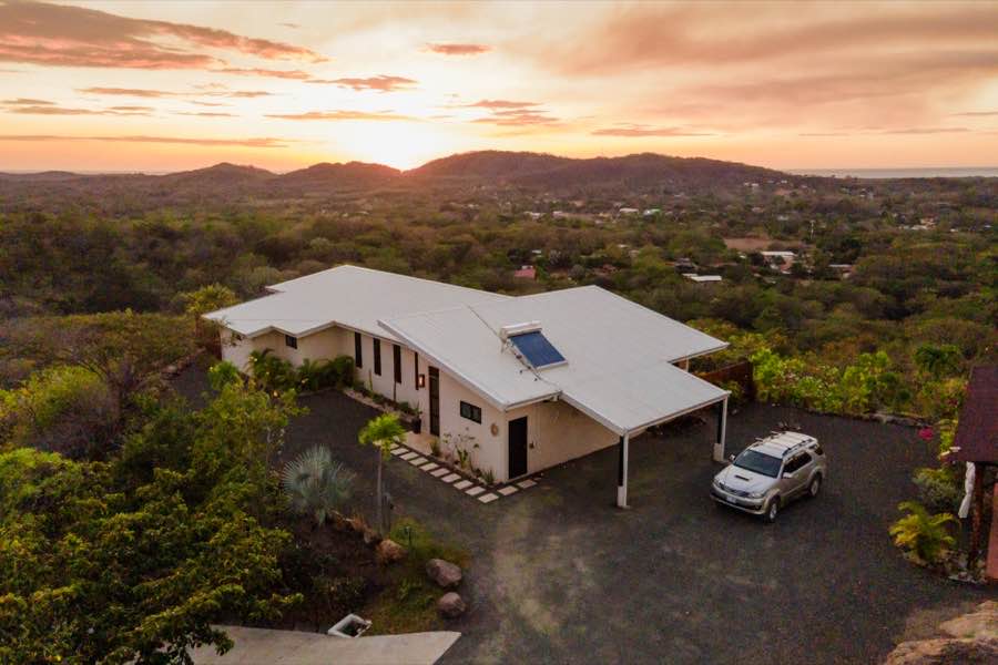 Casa Toltec and the estate from above